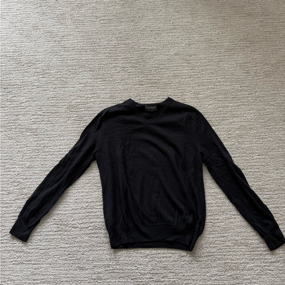 Express Black V-Neck Sweater
